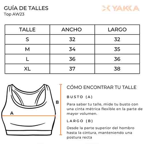 TOP DEPORTIVO INFINITY TALLE S YAKKA (3011)