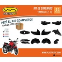 KIT CARENADO FZ 16 ROJO 11 PZAS. PLASTICA VC (1053R)