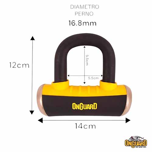 TRABA DISCO (CANDADO) 8046 BOXER 55mmX55mm GROSOR: 16.8mm ONGUARD