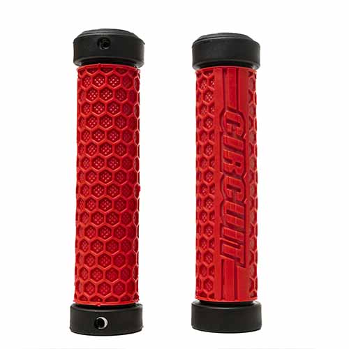 PUÑO HEXAGON 25GEL BICI NEGRO/ROJO (JGO) CIRCUIT MA089-215