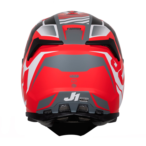 CASCO J22F FIBRA DE VIDRIO TALENT BLACK/RED S JUST1
