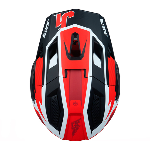 CASCO J40 FLASH RED/WHITE/BLACK MATT M JUST1