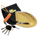 TRABA DISCO CON ALARMA 120DB 8260 6mm DORADO ONGUARD