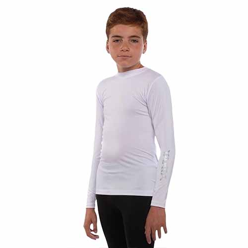 REMERA TERMICA NIÑO MANGA LARGA BLANCA TALLE 8 YAKKA (1016)