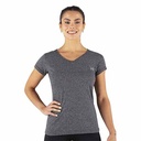 REMERA RUNNING MUJER JASPEADA GRIS L YAKKA (4015)