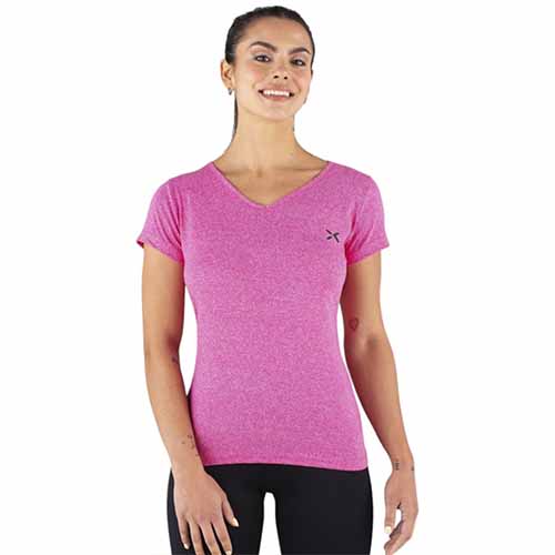 REMERA RUNNING MUJER JASPEADA FUCSIA L YAKKA (4015)