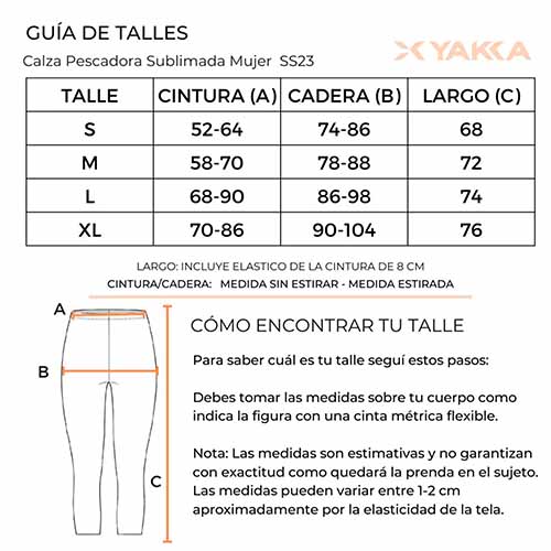 CALZA PESCADORA NEGRA TALLE S YAKKA (3007)