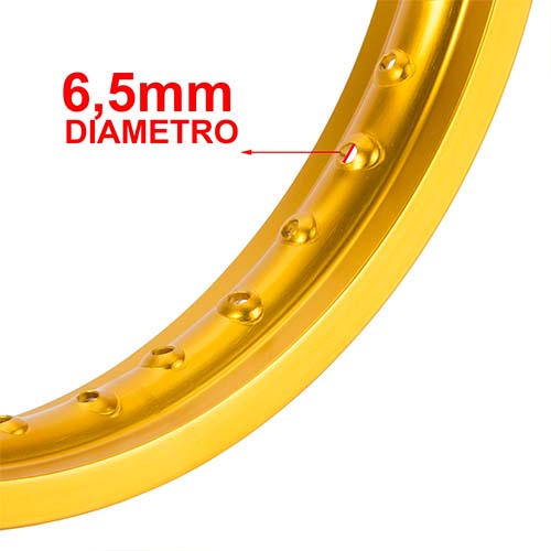 ARO DE LLANTA ALUMINIO 6063 (DORADO 36A) 140X17 STD