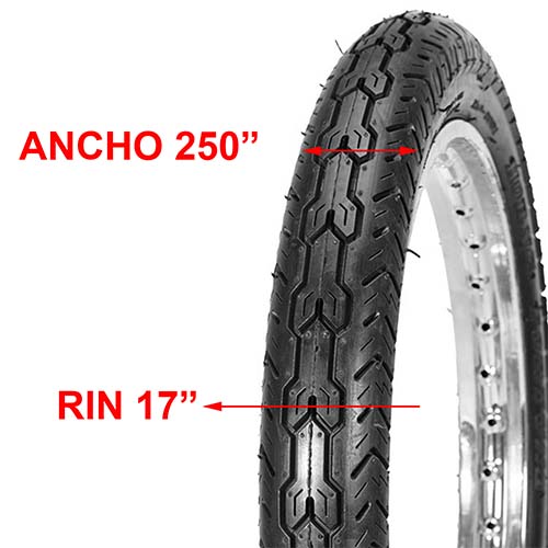 CUBIERTA HORNG FORTUNE 250X17 PISTA 2PR F-920