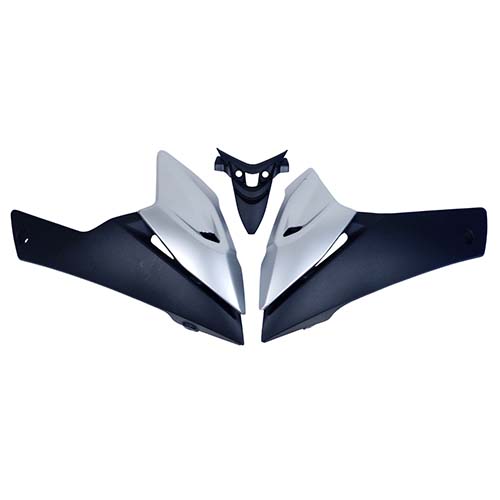 CONJUNTO DE CACHAS CUBRE MOTOR BAJAJ ROUSER N160/N250 GRIS MTC