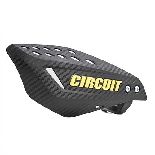 CUBRE MANO VECTOR CARBONO/AMARILLO FLUO (JGO) CIRCUIT PM061-2DR