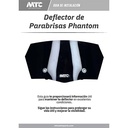 DEFLECTOR DE PARABRISAS NEGRO UNIVERSAL CON SOPORTE PHANTOM MTC (NAC)