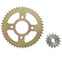 KIT TRANSMISION BAJAJ ROUSER NS160 (45/15) 428H-134L DORADA DOBLE DISCO STD
