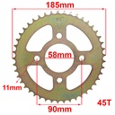 KIT TRANSMISION BAJAJ ROUSER NS160 (45/15) 428H-134L DORADA DOBLE DISCO STD