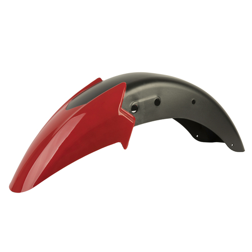 GUARDABARRO DEL. BAJAJ ROUSER 135 ROJO (+ BABERITO) MTC