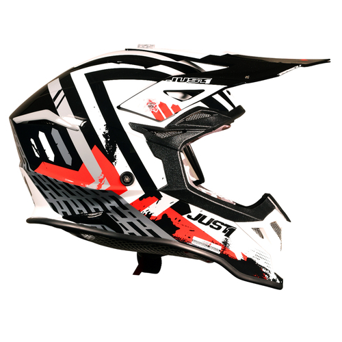 CASCO JUST1 J39 MARSHALL WHITE/RED/BLACK GLOSS L