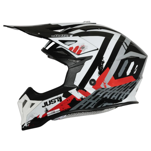 CASCO JUST1 J39 MARSHALL WHITE/RED/BLACK GLOSS M