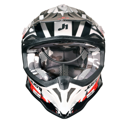 CASCO JUST1 J39 MARSHALL WHITE/RED/BLACK GLOSS S