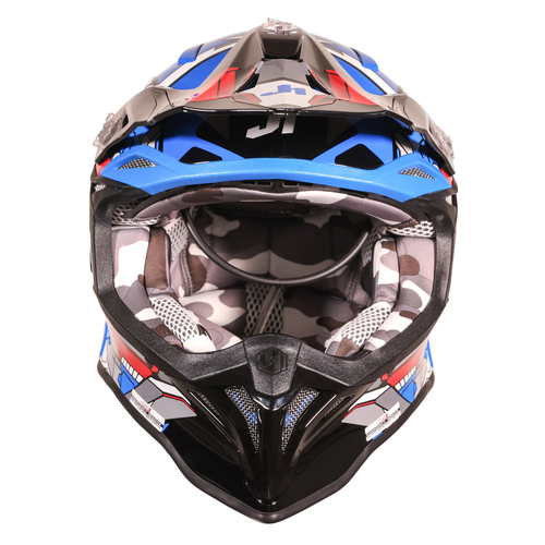 CASCO JUST1 J39 SUPPRESSOR RED/BLUE/BLACK GLOSS L