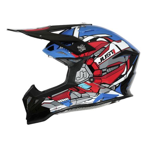 CASCO JUST1 J39 SUPPRESSOR RED/BLUE/BLACK GLOSS M