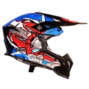 CASCO JUST1 J39 SUPPRESSOR RED/BLUE/BLACK GLOSS XXL