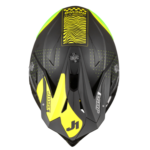 CASCO JUST1 J39 XENO FLUO YELLOW/BLACK MATT XXL