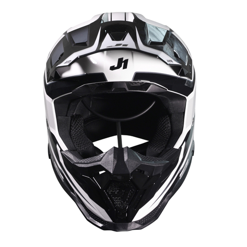 CASCO JUST1 J40 SPEED BLACK/WHITE GLOSS S