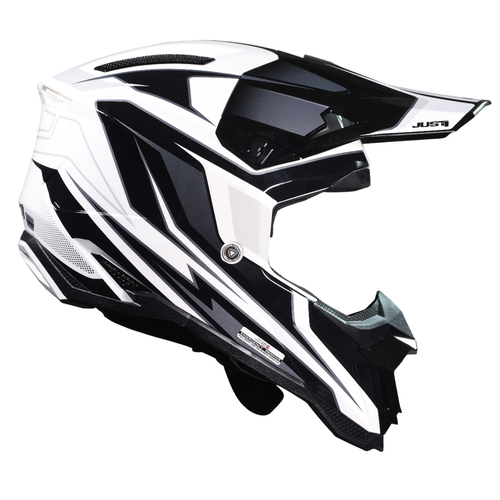 CASCO JUST1 J40 SPEED BLACK/WHITE GLOSS XL