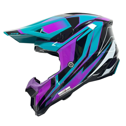CASCO JUST1 J40 SPEED PURPLE/BLUE/BLACK GLOSS L