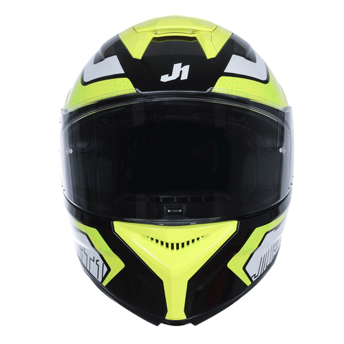 CASCO JUST1 J-STR UNION BLACK/YELLOW GLOSS XXL