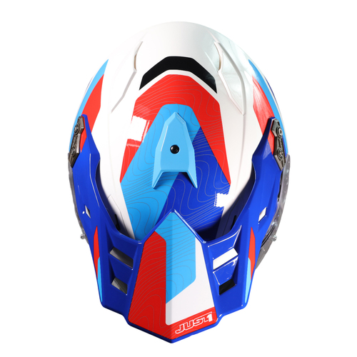CASCO JUST1 J34 PRO GLOBE BLUE/RED/WHITE GLOSS M