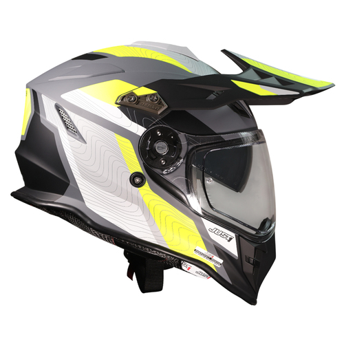 CASCO JUST1 J34 PRO GLOBE FLUO YELLOW/BLACK MATT M