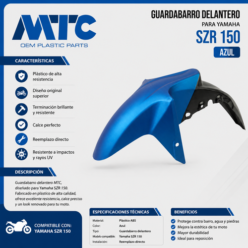 GUARDABARRO DEL. YAMAHA SZ150 RR AZUL MTC