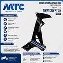 CUBRE PIERNA INTERIOR YAMAHA NEW CRYPTON 110 NEGRO LADO IZQUIERDO MTC