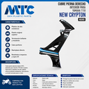 CUBRE PIERNA INTERIOR YAMAHA NEW CRYPTON 110 NEGRO LADO DERECHO MTC