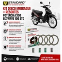 C-POWER (D.EMBR. RACING + RESORTES) H. C100 BIZ (4 pcs) STD