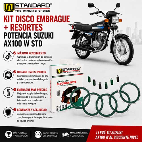 C-POWER (D.EMBR. RACING + RESORTES) SUZUKI AX100 STD