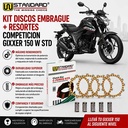 C-POWER (D.EMBR. RACING + RESORTES) SUZUKI GIXXER 150 (5 pcs) STD