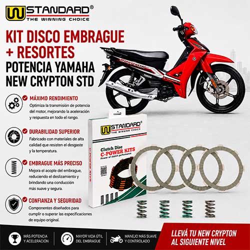 C-POWER (D.EMBR. RACING + RESORTES) YAMAHA CRYPTON T105 STD