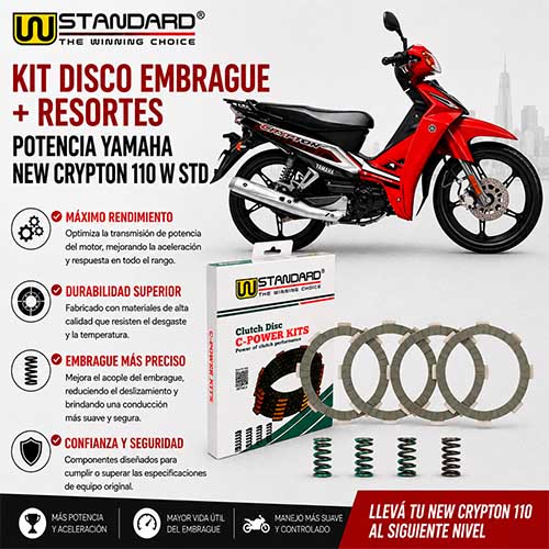 C-POWER (D.EMBR. RACING + RESORTES) YAMAHA NEW CRYPTON 110 STD