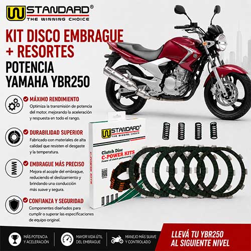 C-POWER (D.EMBR. RACING + RESORTES) YAMAHA YBR250/YS250 STD