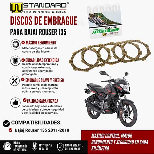 DISCO DE EMBRAGUE BAJAJ ROUSER 135 STD