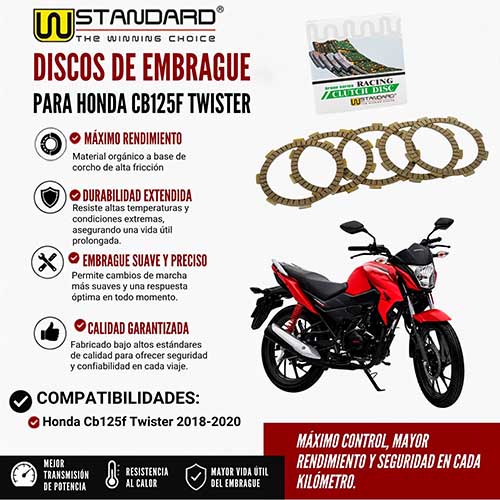 DISCO DE EMBRAGUE HONDA CB125 F TWISTER (FIBRA ORIGINAL) STD