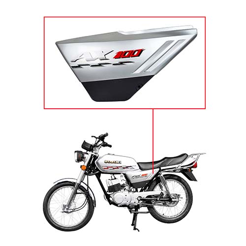 CACHA LATERAL IZQUIERDA SUZUKI AX100 GRIS MTC