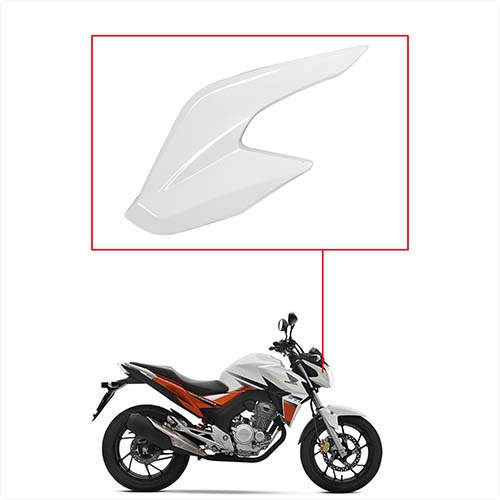 CACHA OPTICA LATERAL HONDA CB250 TWISTER BLANCO LADO IZQUIERDO MTC