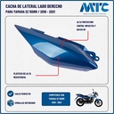 CACHA BAJO ASIENTO YAMAHA SZ150 RR AZUL LADO DERECHO MTC