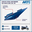CACHA BAJO ASIENTO YAMAHA SZ150 RR AZUL LADO IZQUIERDO MTC