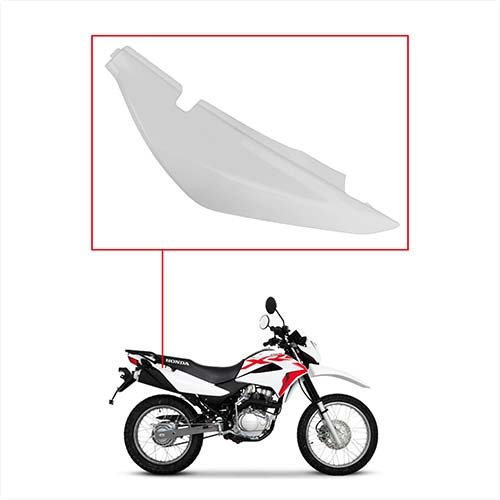 CACHA BAJO ASIENTO HONDA XR150L BLANCO LADO DERECHO MTC