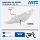 CACHA BAJO ASIENTO HONDA XR150L BLANCO LADO IZQUIERDO MTC