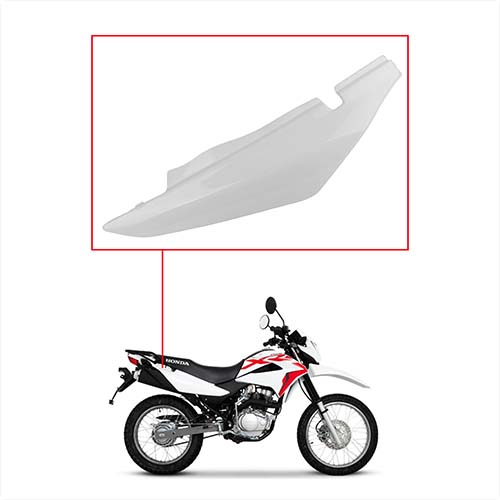 CACHA BAJO ASIENTO HONDA XR150L BLANCO LADO IZQUIERDO MTC